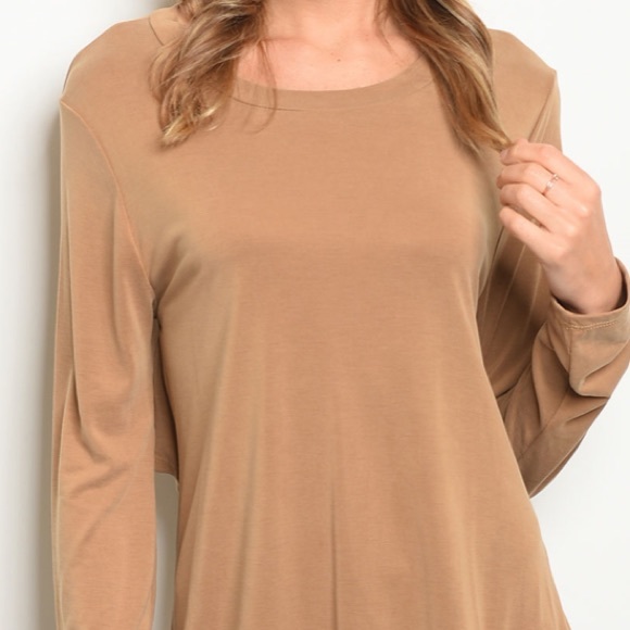 CAMEL MODAL HI LOW TOP - Picture 5 of 9